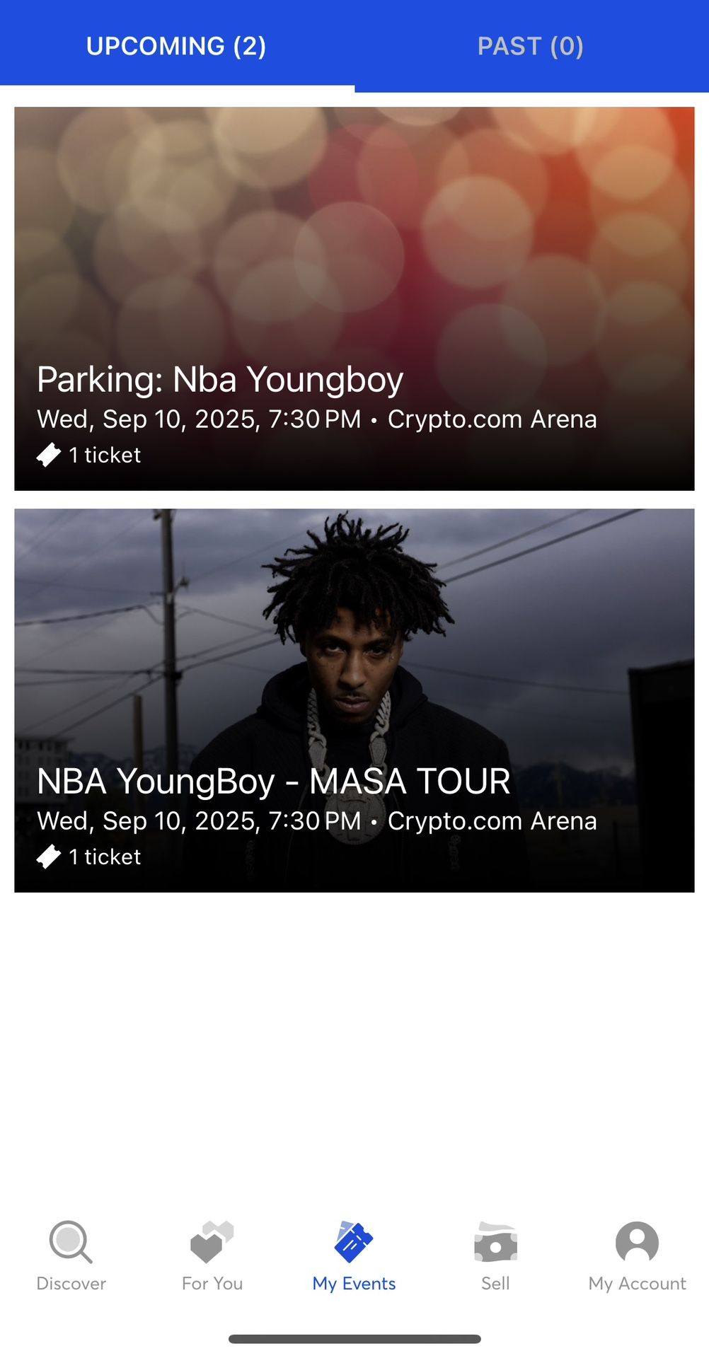 NBA YOUNGBOY CONCERT TICKET!