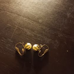 Gold-tone Clip Earrings