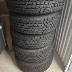 Set Of 5 Wrangler Tires And Wheels