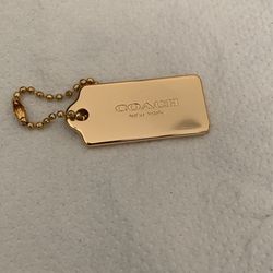 Coach Purse Fob / Tag Gold