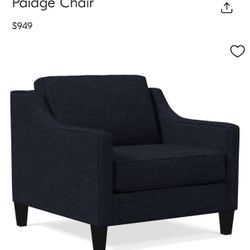 West Elm Paidge Chair - NEW! (slub Black)