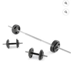 5ft Barbell With Bar Handles And 10x4 5x6 2.5x 6