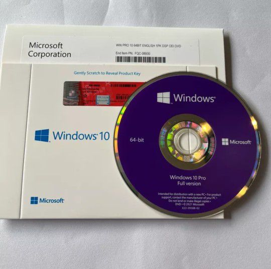 Windows 10 Professional OEM DVD Full Package