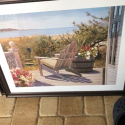 Beach Picture With Adirondack Chair $10