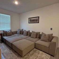 TIGHT TOP BRAND NEW GREY MODULAR SECTIONAL SAME DAY DELIVERY 