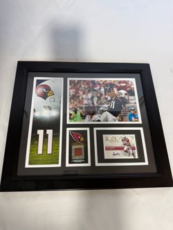Arizona Cardinals Larry Fitzgerald Autographed framed photo with signed card