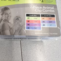 New Andis Dog Clipper Comb Set