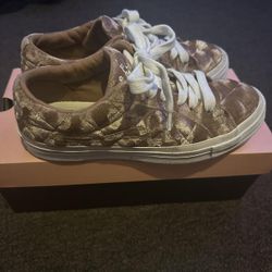 brown velvet converse golf le fleur shoes