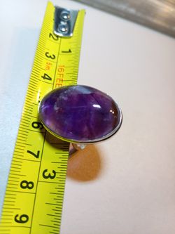 Amethyst Silver Ring