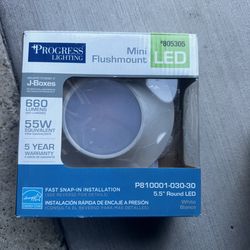 Progress Lighting 5.63-in Matte White Outdoor 1 -Light LED Flush Mount Light Acrylic Shade