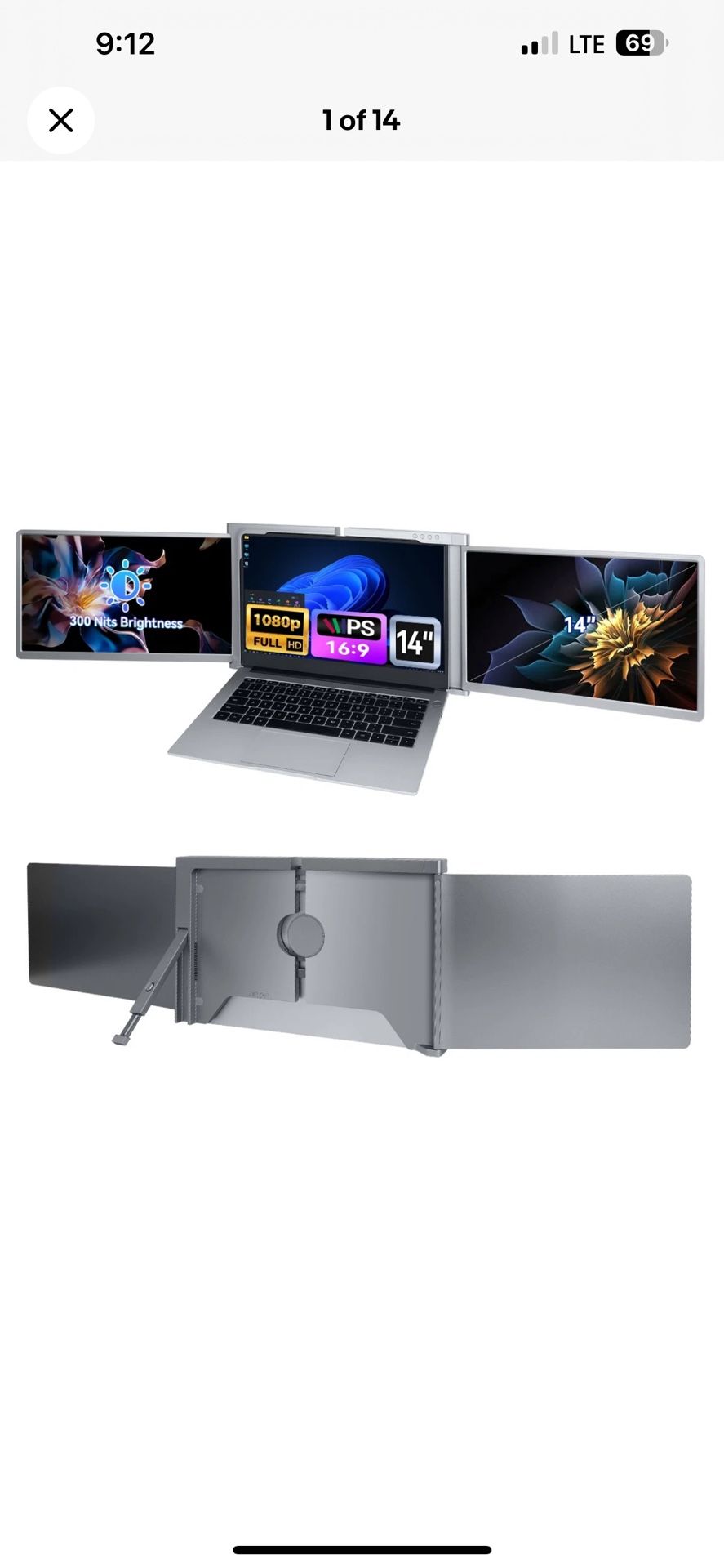 Laptop Monitor Extender Triple Screen