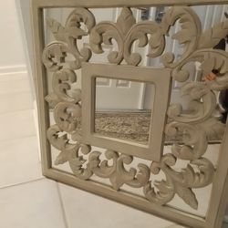 Very Cool Vintage Cutout Mirror With Fleur-de-lis Design 