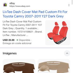 Dash Cover Toyota Camry 2007-2011