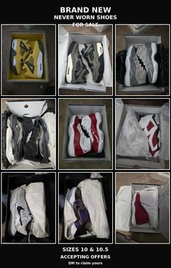 New ds shoes Jordan's and kobes for sale size 10.5