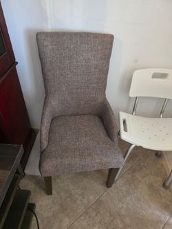 Gray Upholstered Accent Dining Chair