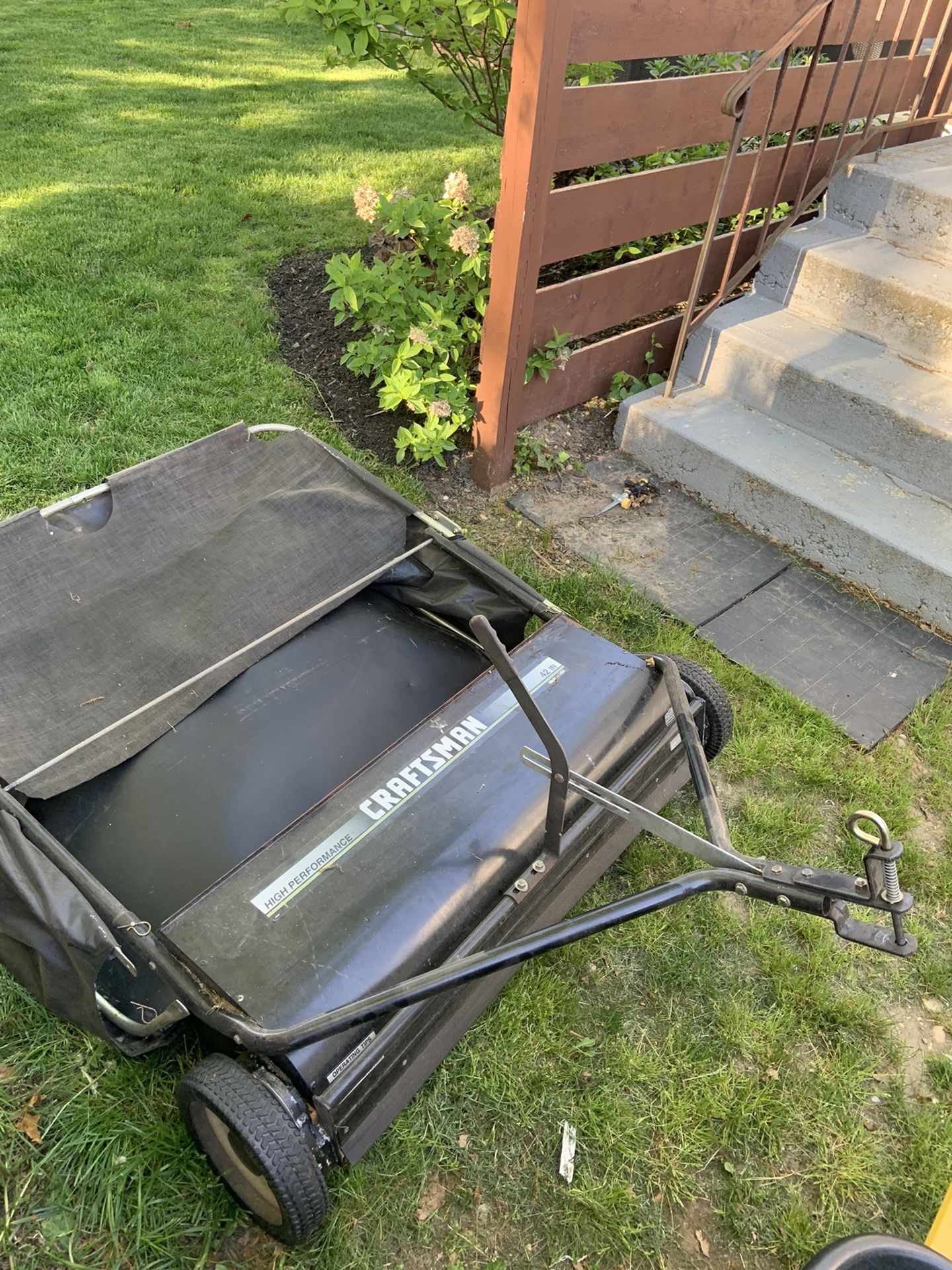 42” Craftsman Tow Behind Lawn Sweeper