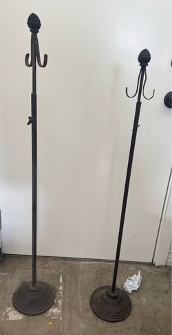 Pair Wrought Iron Wreath Stands