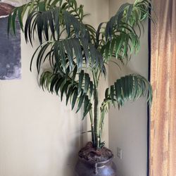 7’ Large Artificial Palm Tree in Decorative Pot | Indoor Floor Plant | Boho/Modern Decor