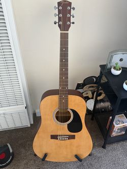 Fender Acoustic 6 string guitar with stand
