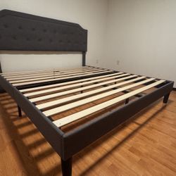 King size bed frame - Gray