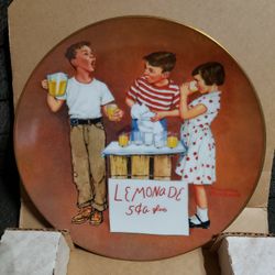 Norman Rockwell Plated American Family Series ll Little Salesmen, 1980's 