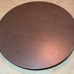 Round wooden brown 49 inch (diameter) table - Sturdy
