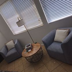 Set of 2 barrel swivel chairs $300 o.b.o