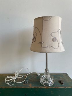 Vintage Glass Table Lamp