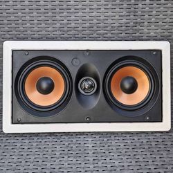 Micca M-CS dual 5.25" in-wall speaker with paintable grille for home theater surround sound system
