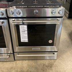 KitchenAid KSDB900ESS 7.1 Cu. Ft. 5-Burner Dual Fuel Convection Slide-In Range - Stainless Steel
