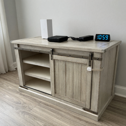 Value City Furniture TV Console – Good Condition, Gray, 50in Width - Brick Township, NJ