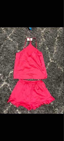 Pink Satin Cami Set