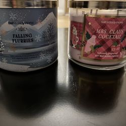 bath n body 3 wick candles