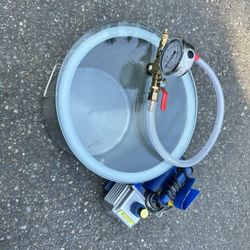 Vacuum Chamber & Pump Set - Great for Resin, Wood Stabilizing, Degassing, etc.