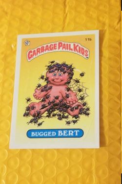 ~1sT SERIES (#11b)~ 1985 TOPPS GARBAGE PAIL KIDS~ BUGGED BERT~ CLEAN (MATTE)