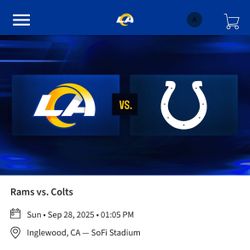Rams Vs Colts Sunday Sofi Stadium 