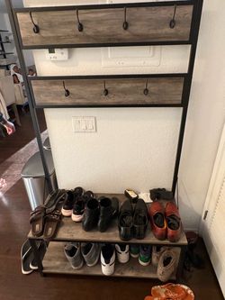 Coat rack, hall tree, shoe rack