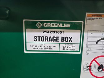 Greenlee 2142/31651 Storage Box