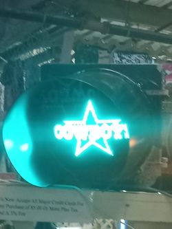 Dallas cowboys flashing street light