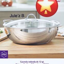 Cacerola De 12 Qts De Acero Inoxidable Nueva En Su Caja 