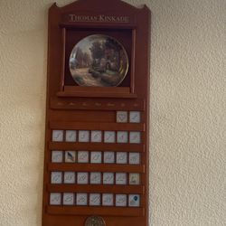 Thomas Kincaid Painter Perpetual  Calendar Tile/plate Display