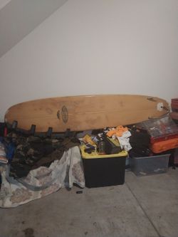 Longboard Surfboard with Fins