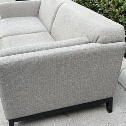 🔥 Modern Gray Sofa + Black Glass TV Console — Bundle Deal! 