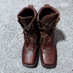 Justin Work Boots Shoe 11.5D Western Waterproof ASTM F2892-18EH Comfort Insoles