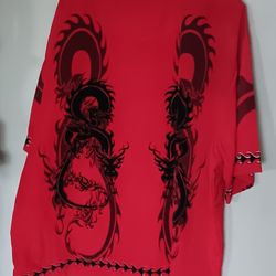 Vintage Dragon Print Shirt Size 2xl