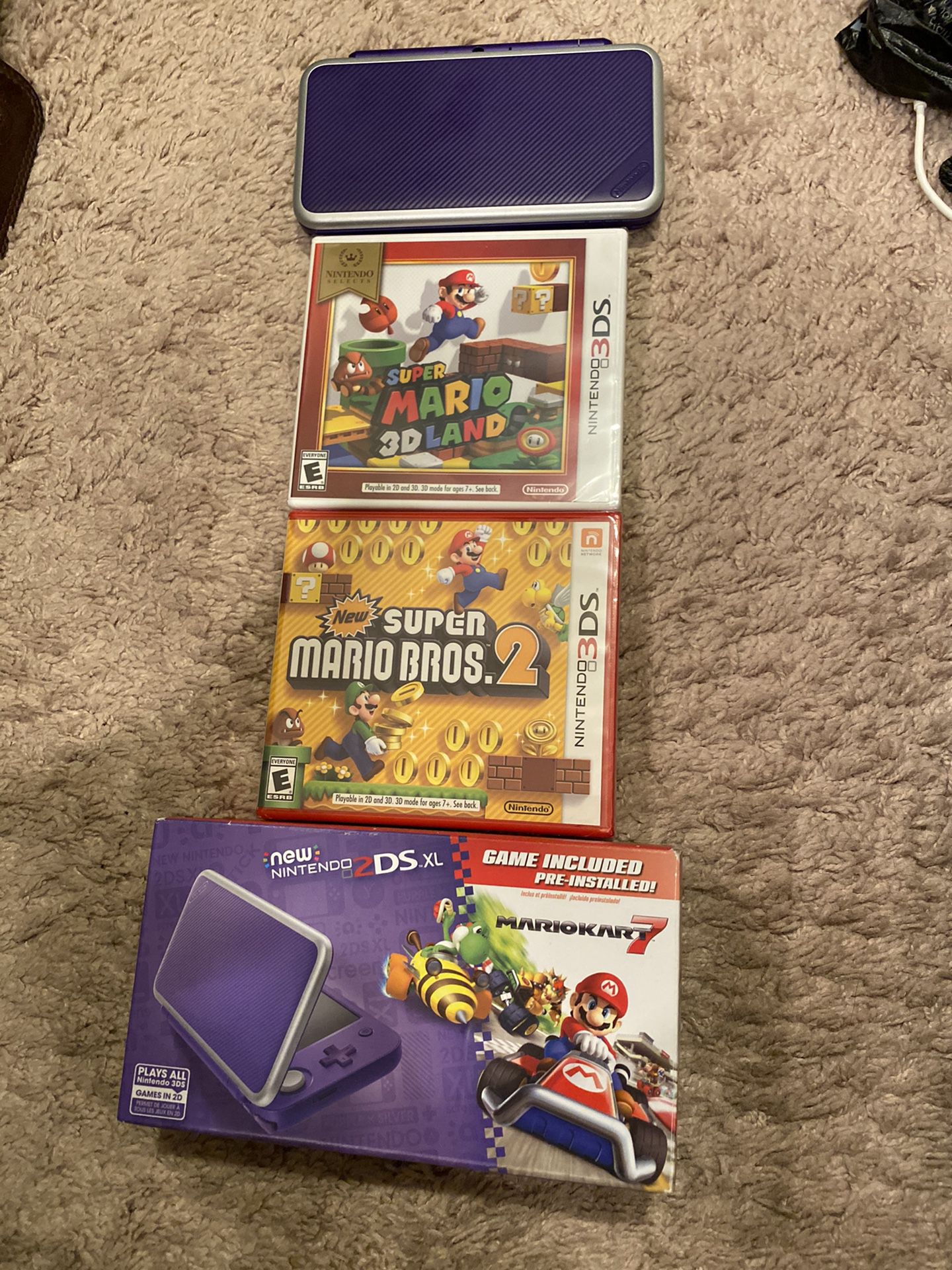 “New” 2ds xl with 3 mario games