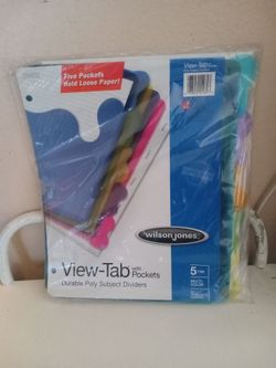 Wilson Jones View-Tab Poly Subject Dividers