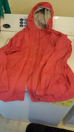 Womans rain jacket, miss me jeans and 5 star jeans