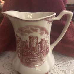 Johnson Brothers Old Britain Castles Pitcher, "Ragland Castle 1792"