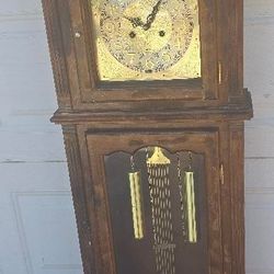 Global Time Antique Working Grandfather Clock 